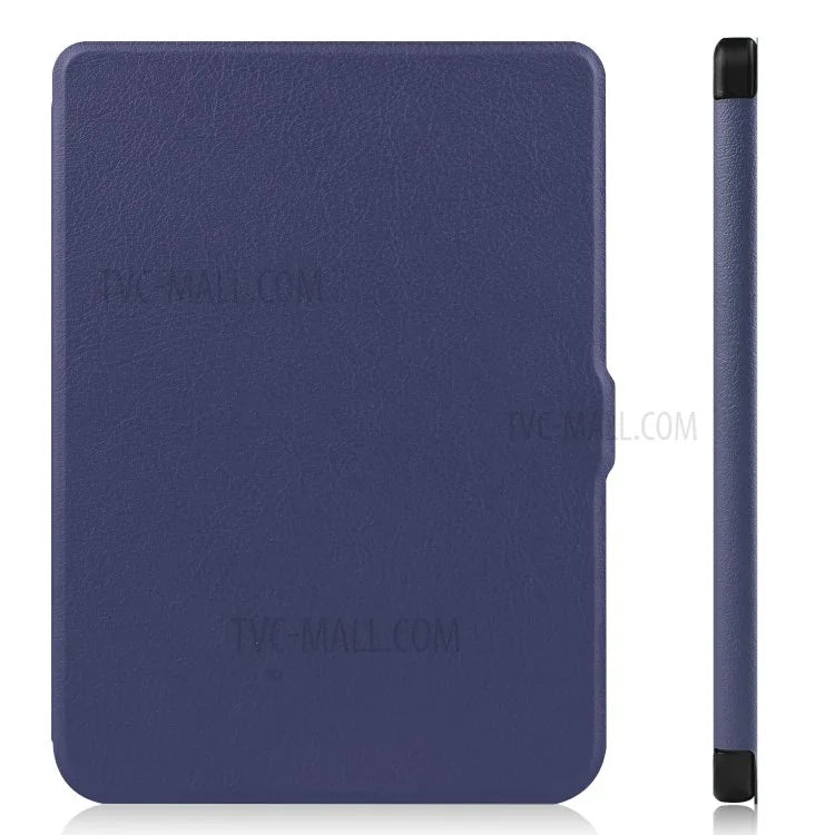 Solid Color PU Leather Wake/Sleep Flip Case for Kobo Nia (2020) - Purple - 4