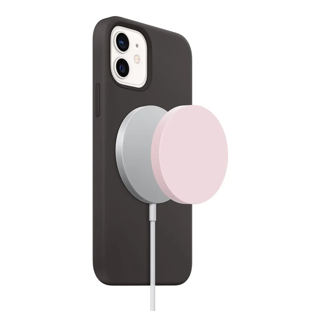 Soft Silicone Protective Cover for Magsafe Wireless Charger Case - Pink - 1