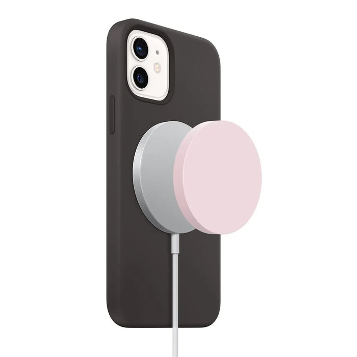 Soft Silicone Protective Cover for Magsafe Wireless Charger Case - Pink - 1