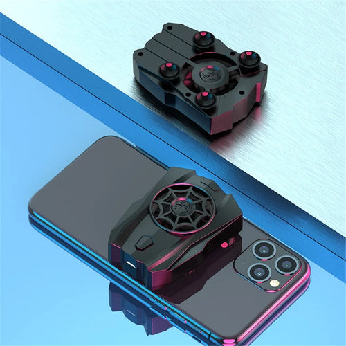 P10 Portable Mobile Phone Cooling Fan Gaming Radiator Suction Cup Cooler - Black - 1
