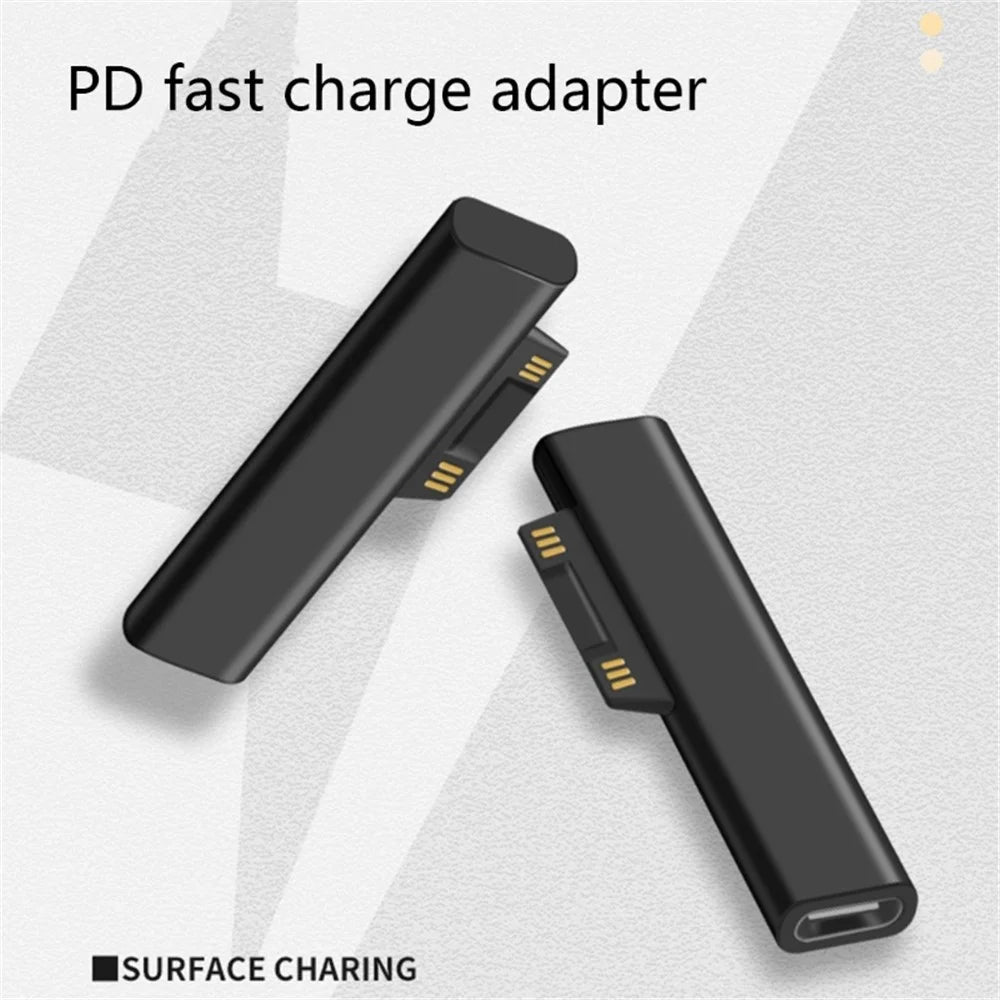 Type-C Female PD Converter USB C Adapter for Microsoft Surface Pro 3 / 4 / 5 / 6 - 5