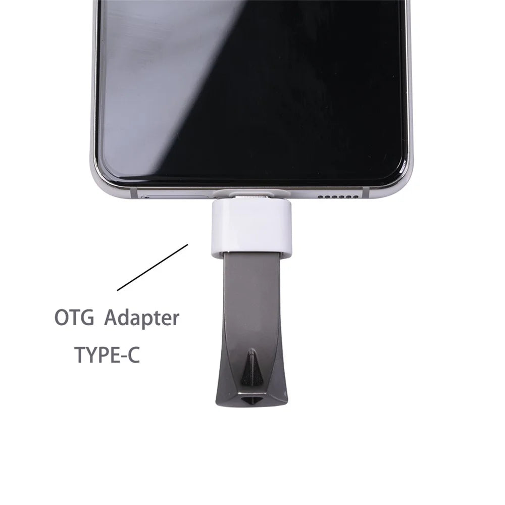 1344T Type C OTG USB 3.1 to USB 2.0 Adapter Connector High Speed Cell Phone Converter for Samsung Hauwei - Black - 4