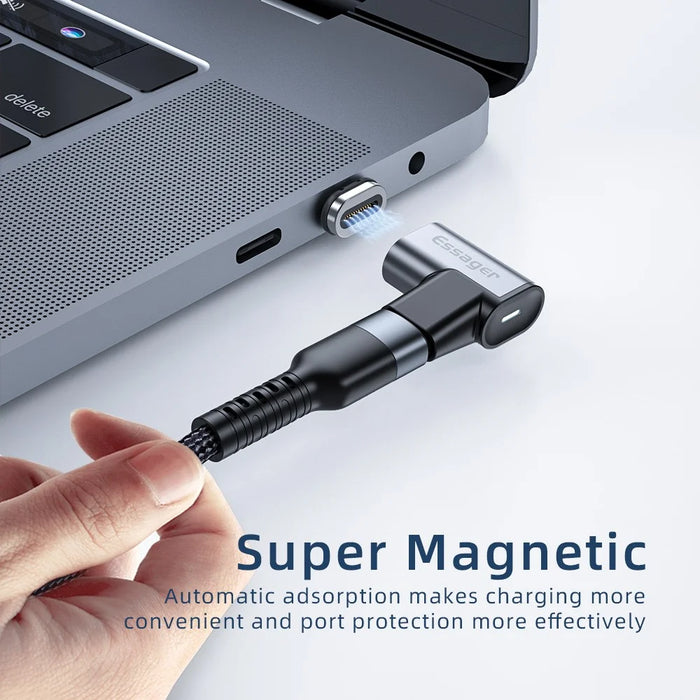 ESSAGER EZJCX-KTZ0G 24-Pin Magnetic Type-C OTG Adapter USB-C 3.1 Fast Charging Data Converter 10Gbs Data Sync Connector - 6