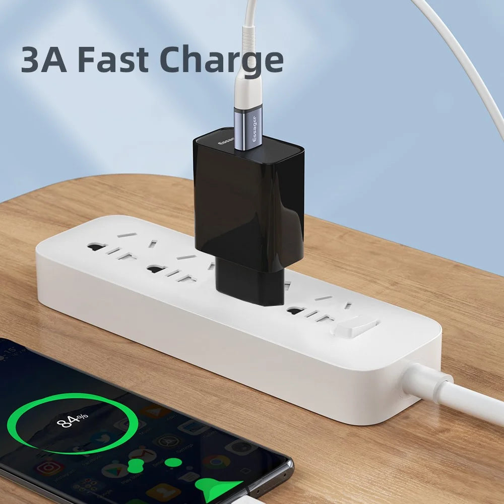 ESSAGER Mini USB 3.0 Adapter Mobile Phone USB Female to Type-C Male OTG Adapter Converter Connector - 6