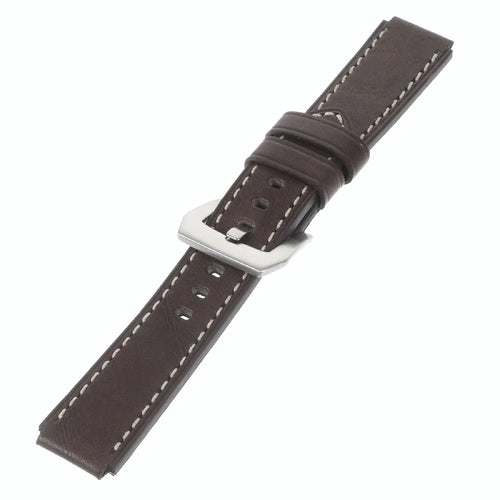 Genuine Leather Wristband Watchband for Huawei Watch (2015) - Coffee - 1