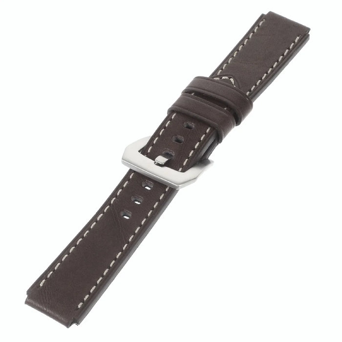 Genuine Leather Wristband Watchband for Huawei Watch (2015) - Coffee - 1