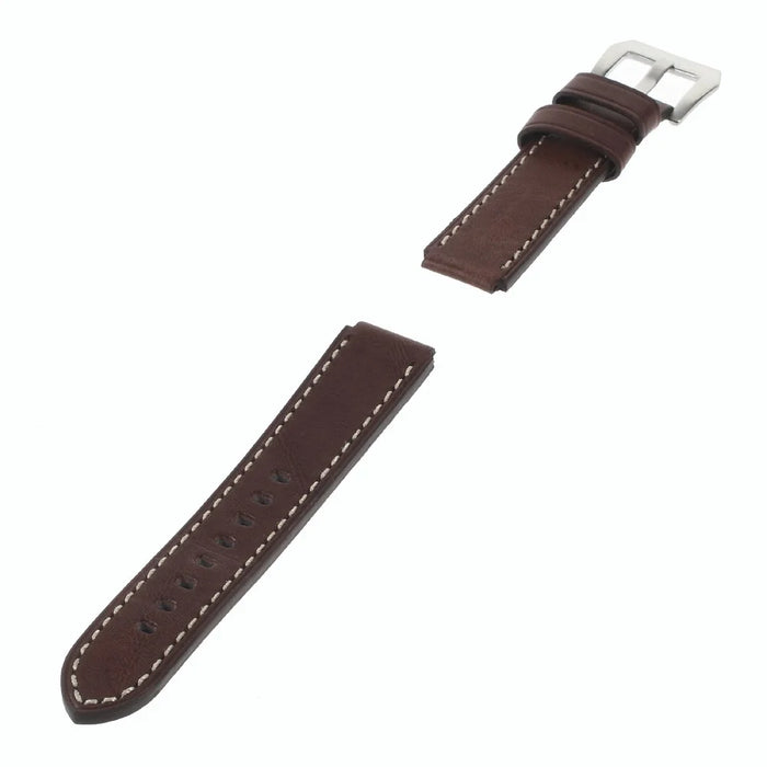 Genuine Leather Wristband Watchband for Huawei Watch (2015) - Coffee - 3