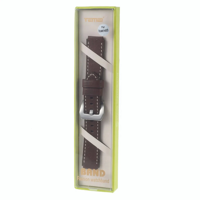 Genuine Leather Wristband Watchband for Huawei Watch (2015) - Coffee - 5