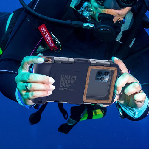 SHELLBOX Diving Case II 15m Underwater Universal Full Body Phone Shell IPX8 Waterproof Cover with Anti-Lost Rope - Blue - 1