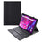 AK10-A Leather Stand Case Bluetooth-compatible Keyboard with Touchpad for Lenovo Tab K10 TB-X6C6X - Black - 1