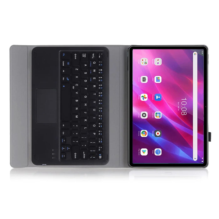 AK10-A Leather Stand Case Bluetooth-compatible Keyboard with Touchpad for Lenovo Tab K10 TB-X6C6X - Black - 4