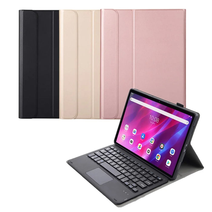 AK10-A Leather Stand Case Bluetooth-compatible Keyboard with Touchpad for Lenovo Tab K10 TB-X6C6X - Black - 6