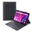 YAK10 2-in-1 Leather Stand Case with Round Keycap Bluetooth-compatible Keyboard for Lenovo Tab K10 TB-X6C6X - Black - 1