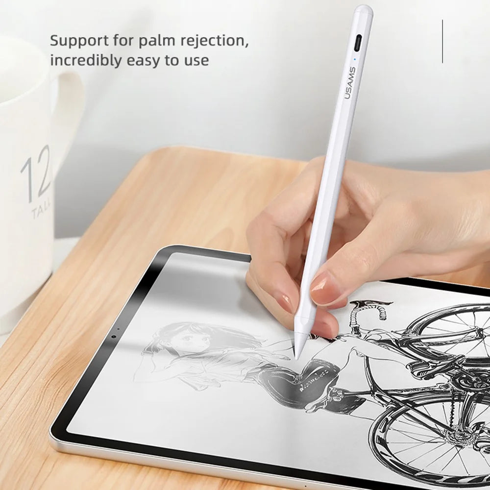 USAMS US-ZB223 For iPad 2018-2021 Active Stylus Pen Capacitive Palm Rejection Drawing Writing Tablet Pen - 4