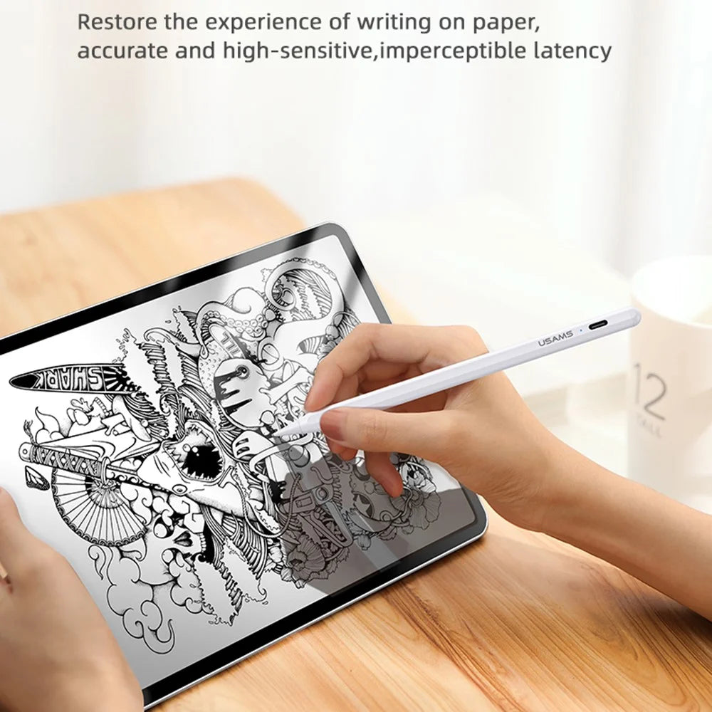 USAMS US-ZB223 For iPad 2018-2021 Active Stylus Pen Capacitive Palm Rejection Drawing Writing Tablet Pen - 5