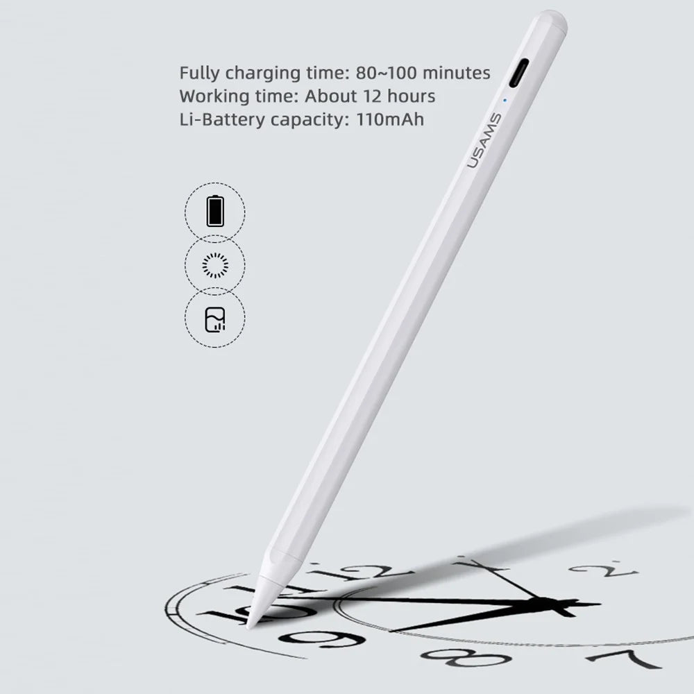 USAMS US-ZB223 For iPad 2018-2021 Active Stylus Pen Capacitive Palm Rejection Drawing Writing Tablet Pen - 7