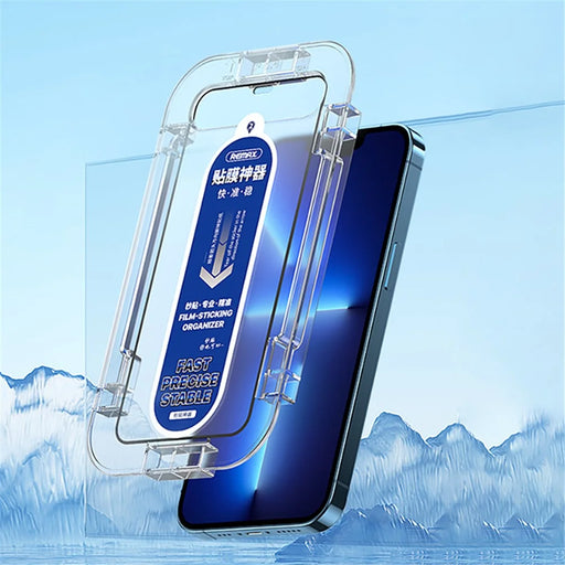 REMAX Monarch Series Wear-Resistant Tempered Glass Screen Film Installation Frame Shell Transparent Film-Sticking Case for iPhone 12 Pro Max 6.7 inch - 1