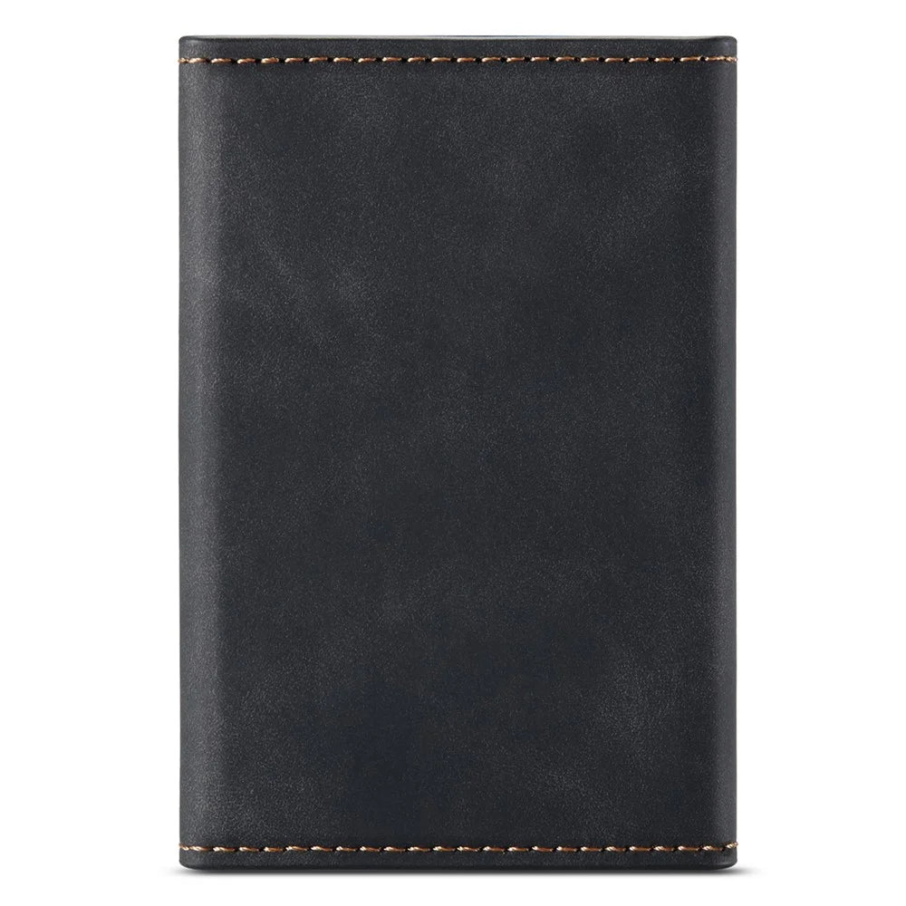 DG.MING M2 Series PU Leather Tri-Fold Multiple Card Slots Holder Pocket Purse - Black - 3