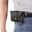 6.7-inch Phone Bag Cowhide Leather Horizontal Style Waist Belt Phone Pouch - Black - 5