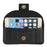 6.7-inch Phone Bag Cowhide Leather Horizontal Style Waist Belt Phone Pouch - Black - 7