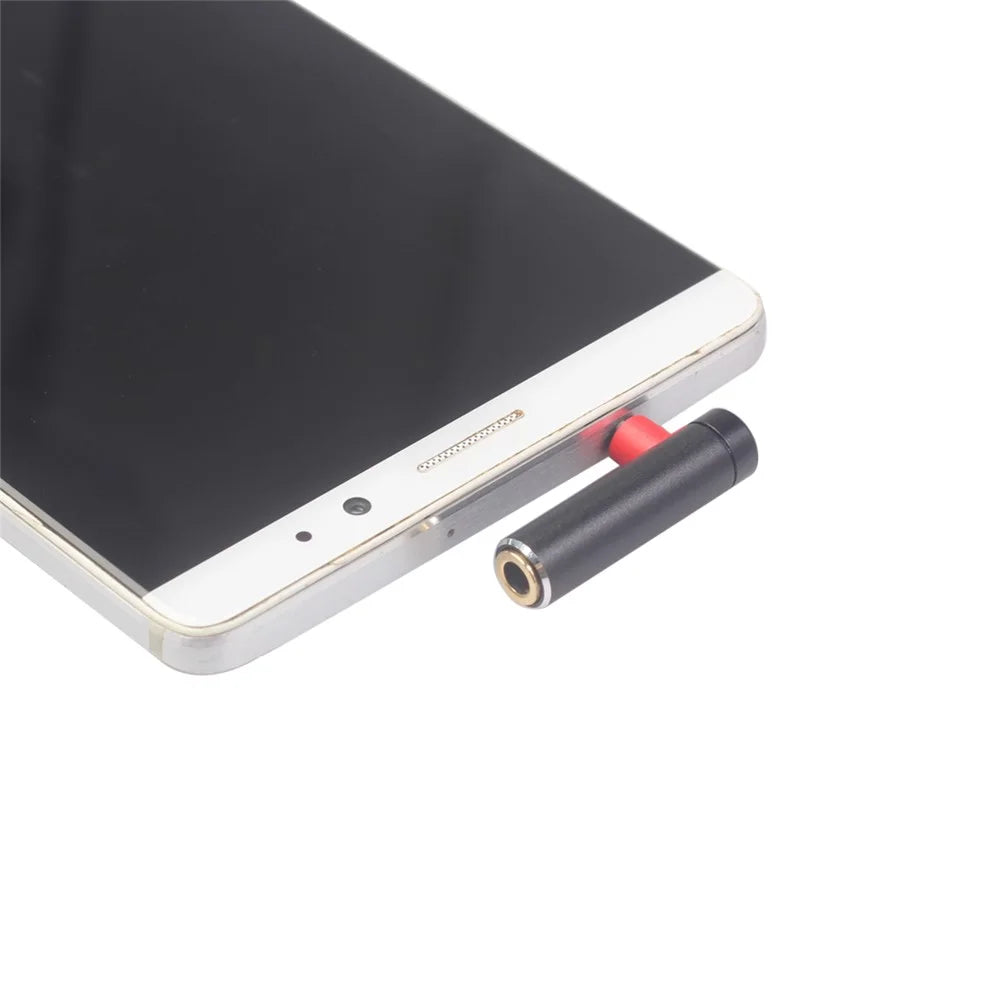 3.5mm Male to Female 90-Degree Adapter Converter for Headset Phone Laptop - Black - 4