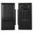 Vertical Cell Phone Belt Holster PU Leather Belt Clip Case with Card Slots for 6.7-inch Phone - Black - 1