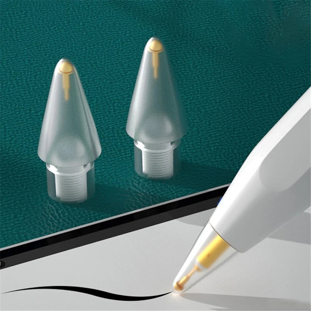 2Pcs/Set 5.0 Replacement Tips for Apple Pencil 1st Gen / 2nd Gen Transparent Pencil Tips Pen Nibs for iPad Pencil - 2
