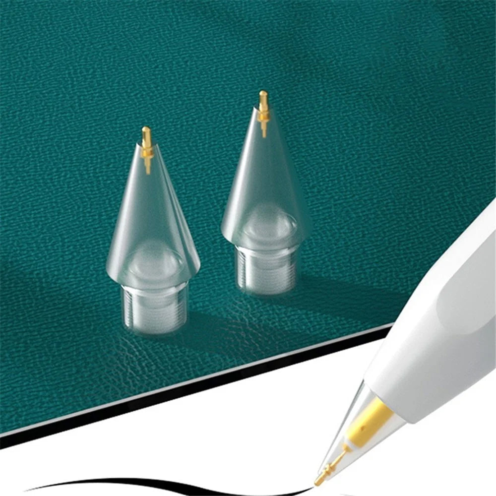 2Pcs/Set 6.0 Transparent Pencil Tips Pen Nibs for Apple Pencil 1st Gen / 2nd Gen Replacement Tips for iPad Pencil - 1