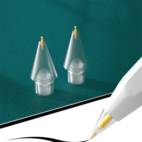 2Pcs/Set 6.0 Transparent Pencil Tips Pen Nibs for Apple Pencil 1st Gen / 2nd Gen Replacement Tips for iPad Pencil - 1