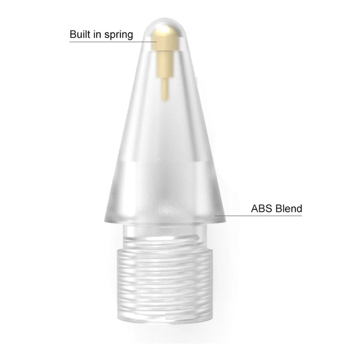 Pencil Tips for Apple Pencil 1st / 2nd Gen Transparent Pen Nibs 7.0 Brass Spring Short Needle Replacement Tips for iPad Pencil - 3