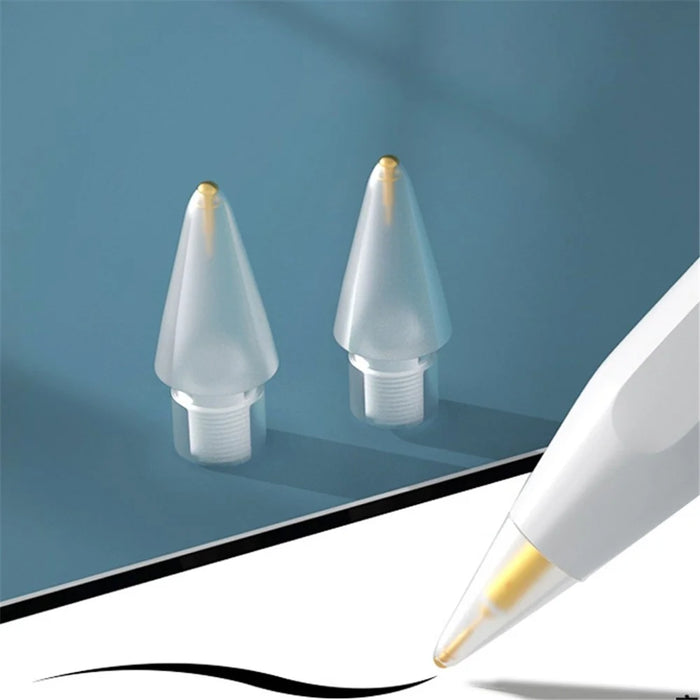 2Pcs/Set 7.0 Brass Spring Pencil Tips for Apple Pencil 1st Gen / 2nd Gen Transparent Pen Nibs Replacement Tips for iPad Pencil - 2