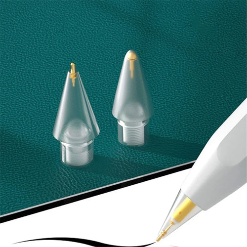 Pencil Tips Pen Nibs Set for Apple Pencil 1st Gen / 2nd Gen 2 in 1 5.0 Needle + 6.0 Brass Short Needle Replacement Tips for Drawing/Writing - 1