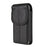 Cell Phone Belt Holster Universal 6.7-inch Phone Case Cowhide Leather Vertical Waist Pack Pouch with Hook - Black - 7