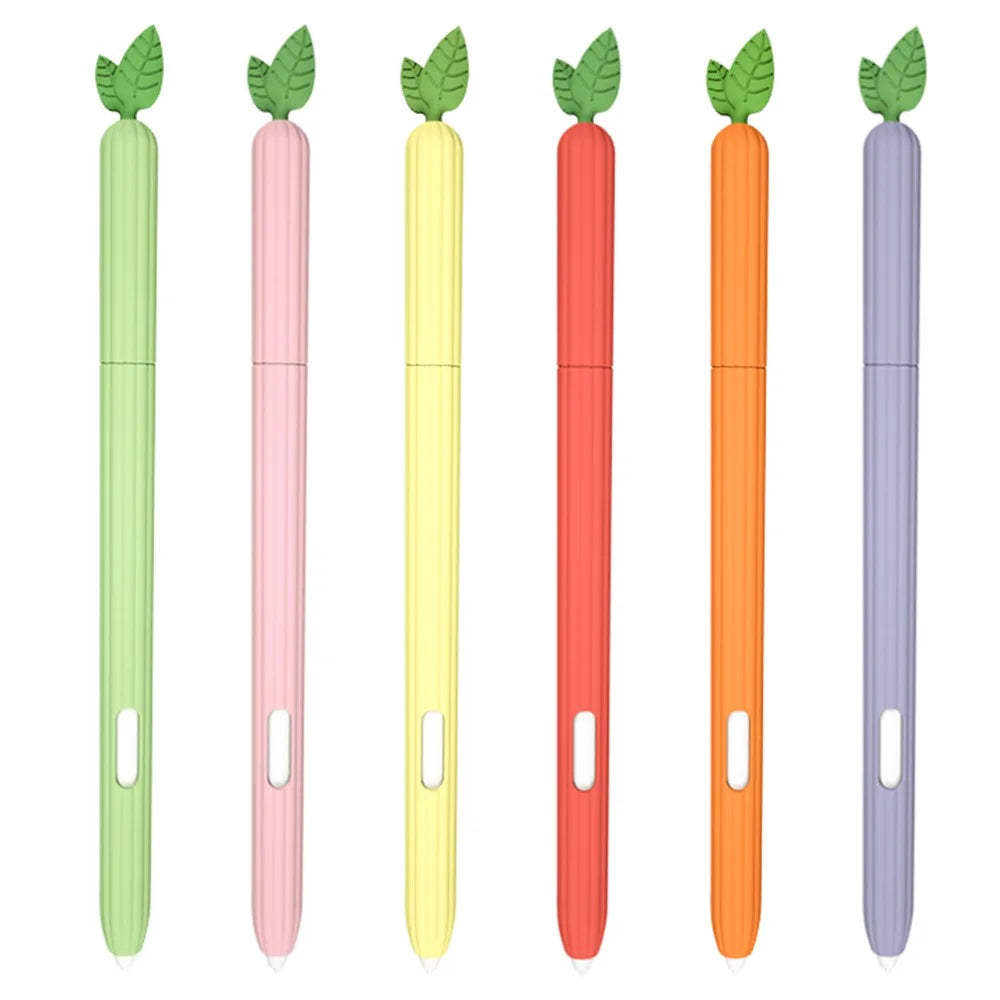Vegetables Style Silicone Sleeve Case for Samsung Galaxy Tab S6 Lite/S6 Lite (2022), Pen Holder Protective Skin Cover - Orange - 6