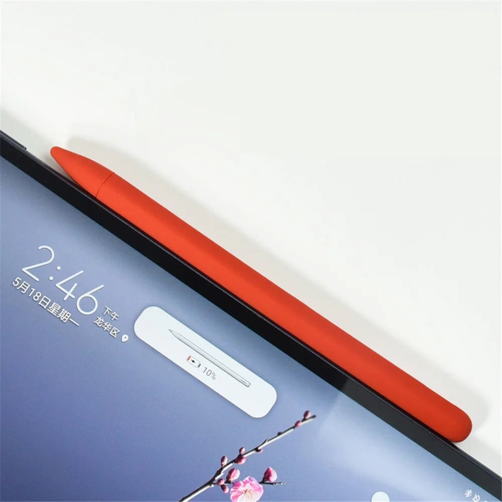 For Huawei M-Pencil 1st Generation Silicone Stylus Pen Cover Holder Anti-Slip Pen Sleeve with Protective Nib Cover - Midnight Blue - 4