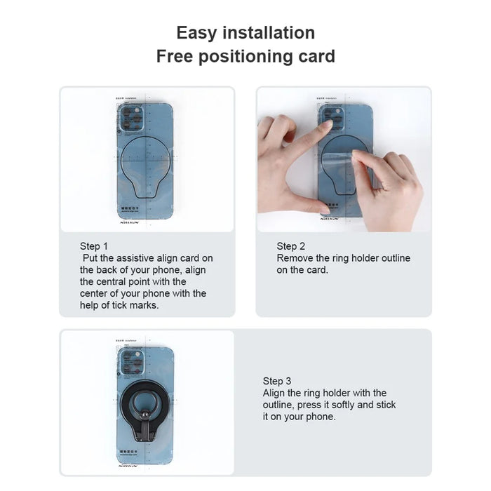NILLKIN SnapGrip Stick-On Adhesive Type Magnetic Wireless Charging Ring Holder - Purple - 6