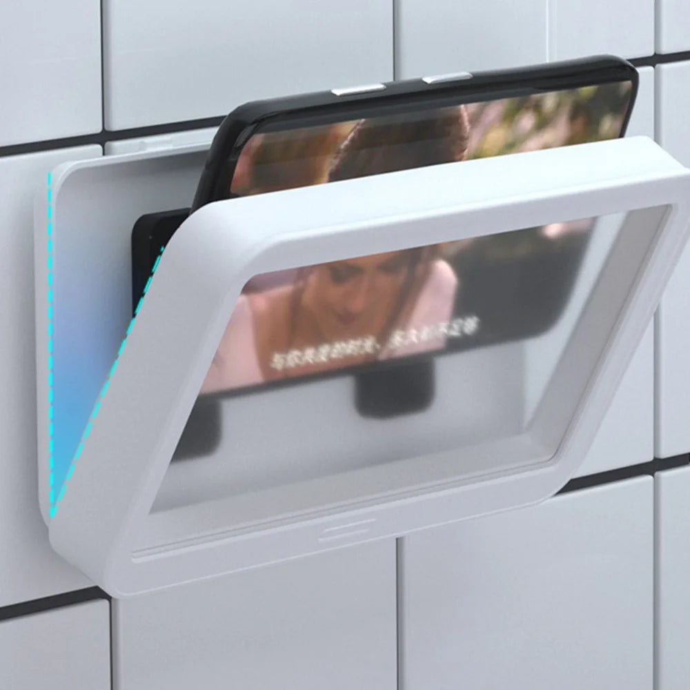 YJ-888 Shower Phone Holder for Bathroom Waterproof Case Wall Mount Phone Shelf with Touch Screen Anti-Fog Mobile Phone Holder Self Adhesive Storage Box - Blue - 7