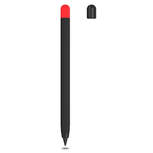 For Honor Magic-Pencil 2 Soft Liquid Silicone Sleeve Cover Pen Holder Protective Skin Case Non-Slip Smooth Grip Accessories with Pen Cap - Black - 1