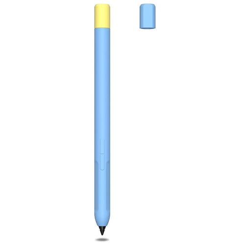 For Xiaomi Inspired Stylus Anti-Slip Case Liquid Silicone Holder Sleeve Skin Cover with Pen Cap - Sky Blue - 1