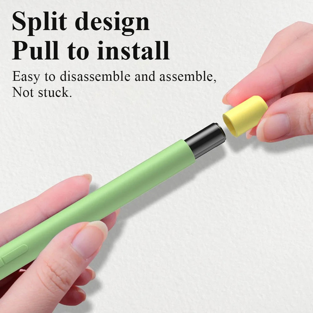 For Xiaomi Inspired Stylus Anti-Slip Case Liquid Silicone Holder Sleeve Skin Cover with Pen Cap - Sky Blue - 3