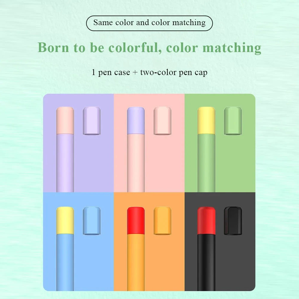For Xiaomi Inspired Stylus Anti-Slip Case Liquid Silicone Holder Sleeve Skin Cover with Pen Cap - Sky Blue - 6