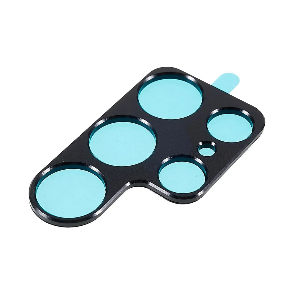 For Samsung Galaxy S22 Ultra 5G Camera Lens Edge Protector Film Scratch-Resistant Metal Frame Camera Cover - Black - 3