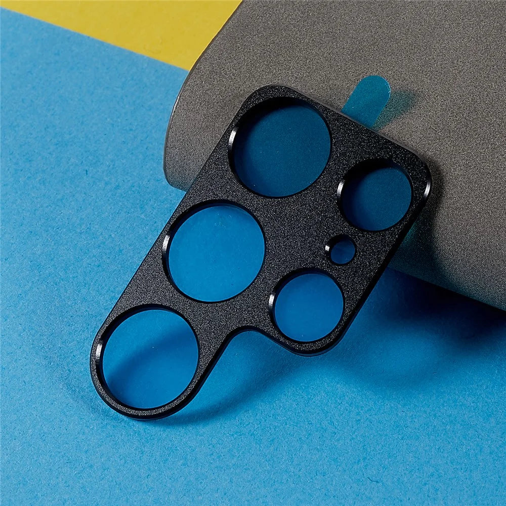 For Samsung Galaxy S22 Ultra 5G Camera Lens Edge Protector Film Scratch-Resistant Metal Frame Camera Cover - Black - 4