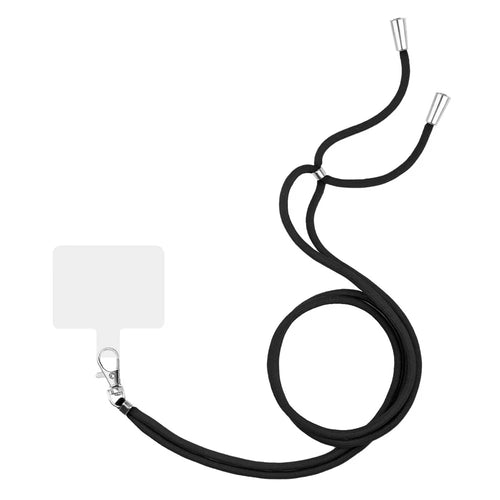 1.5m Universal Crossbody Body Phone Lanyard with Patch Adjustable Shoulder Strap Cellphone Neck Strap - Black - 1