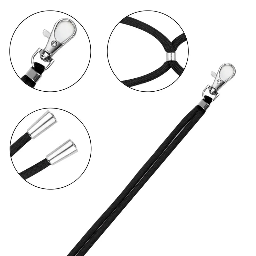 1.5m Universal Crossbody Body Phone Lanyard with Patch Adjustable Shoulder Strap Cellphone Neck Strap - Black - 3