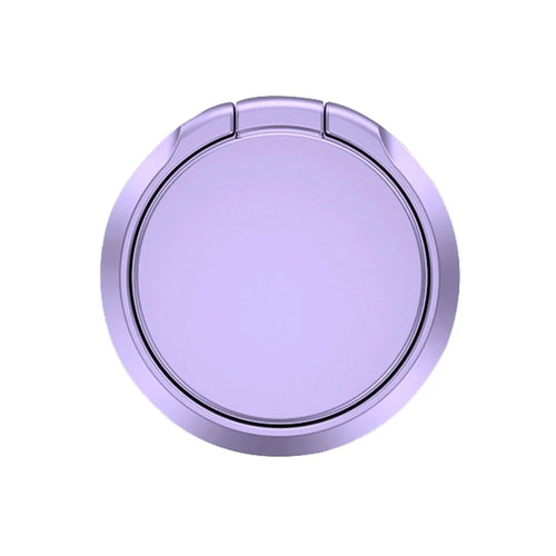 Solid Color Zinc Alloy Finger Ring Grip Stand Phone Finger Holder Kickstand - Purple - 1