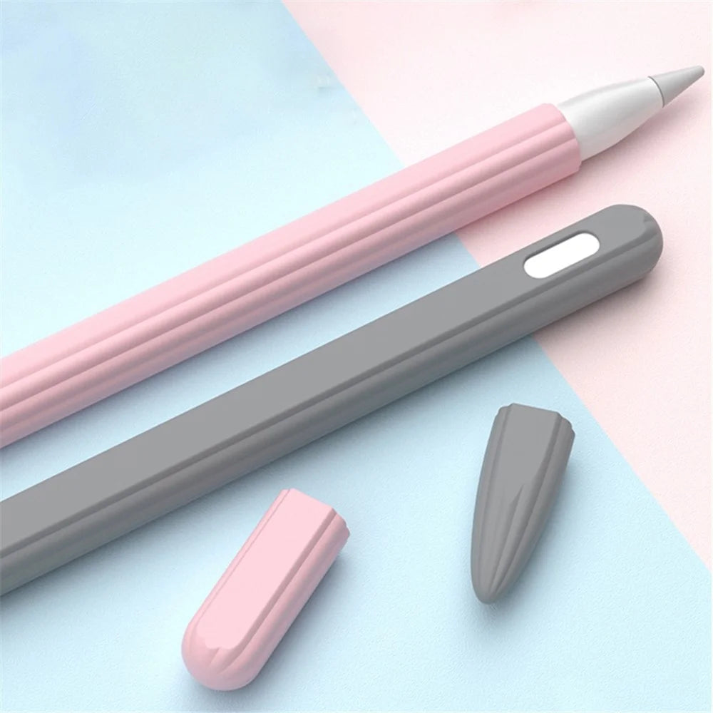 For Apple Pencil Pro / Pencil (2nd Generation) Anti-Slip Liquid Silicone Stylus Pen Sleeve Stylus Pen Cover - White - 3