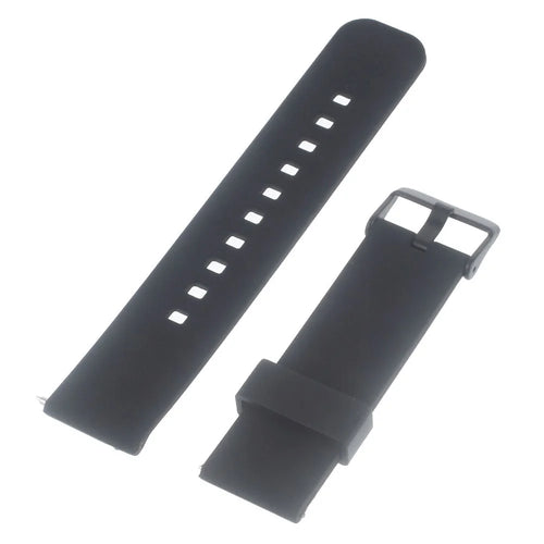 22mm Silicone Watchband with Metal Clasp for Samsung Gear 2 R380 / Pebble Time / LG G Watch W100 W110 / Asus Zenwatch - Black - 1