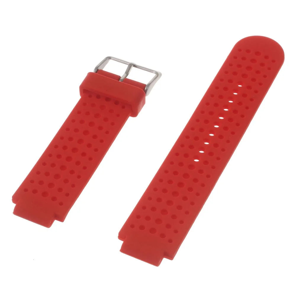 Silicone Watch Band for Garmin Forerunner 220 230 235 630 620 735XT with Pins & Tools - Red - 1