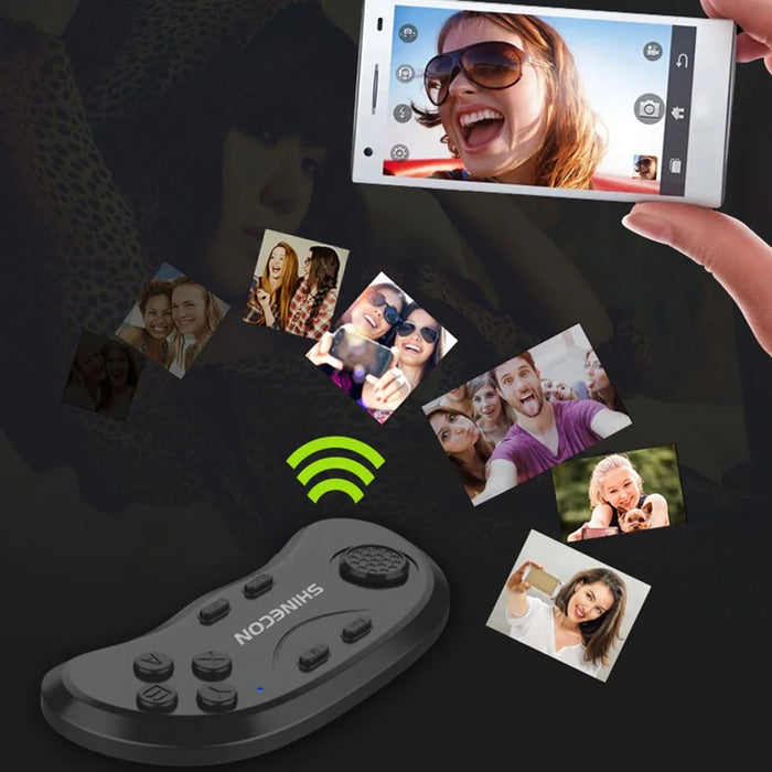 VR SHINECON Bluetooth-compatible Remote Control Game Handle Wireless Shutter - 4